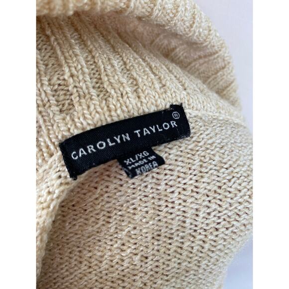 Carolyn Taylor multicolored buttoned collared cardigan - neutrals XL extra large - Picture 6 of 10